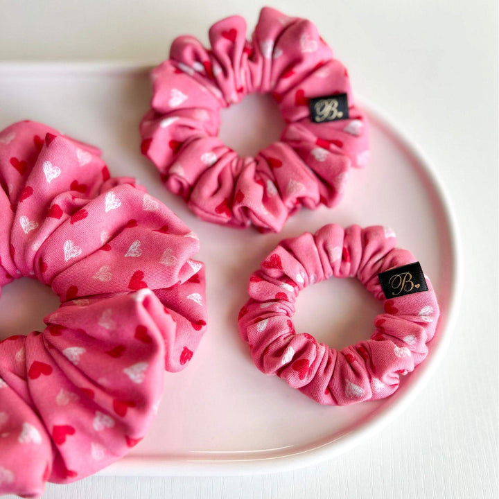 Cotton Knit Scrunchie in Sweetheart