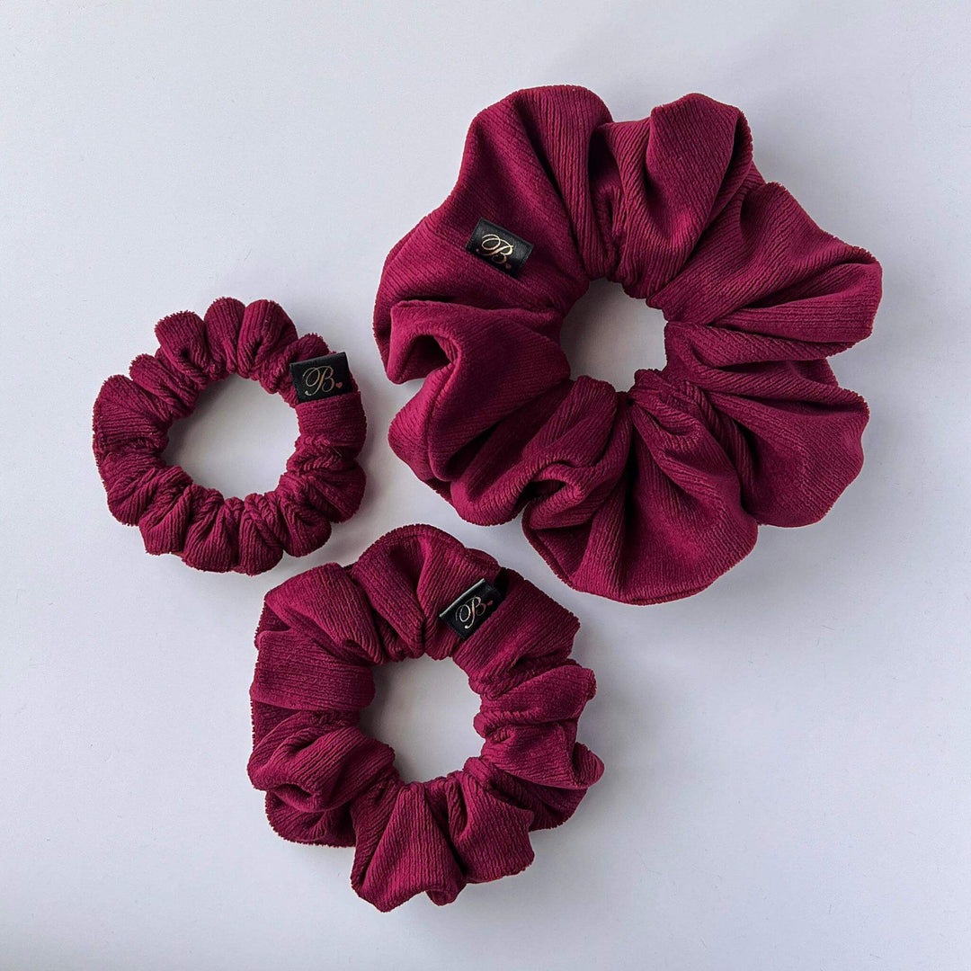 Softest Ribbed Scrunchie in Burgundy