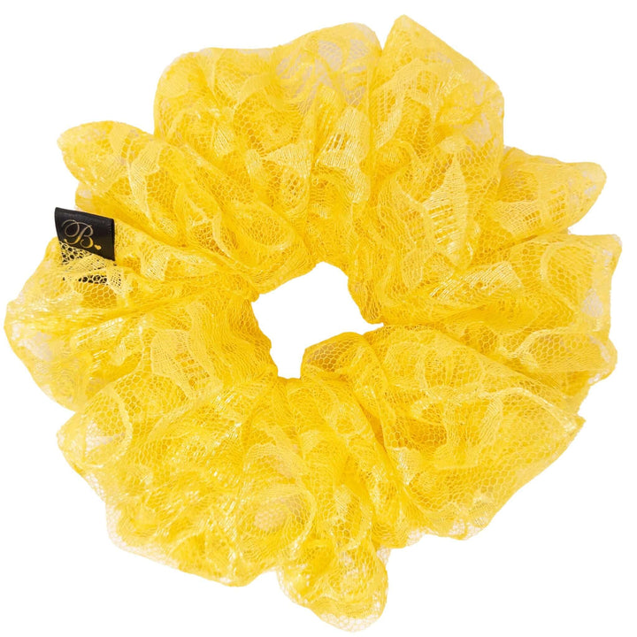 Yellow lace oversized scrunchie
