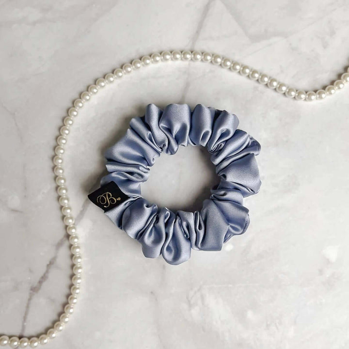Satin Scrunchie in Celeste