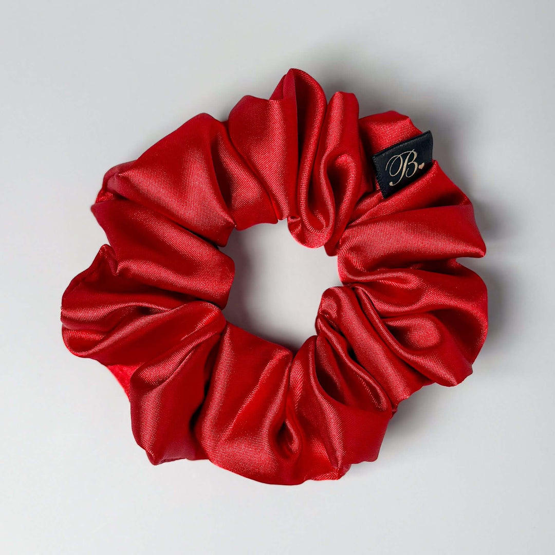 Satin Scrunchie in Ruby