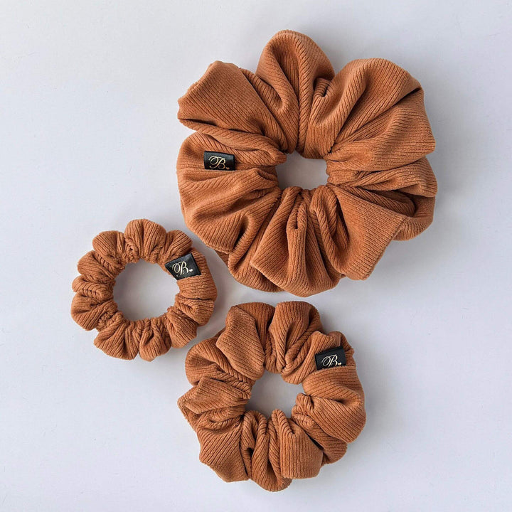 Softest Ribbed Scrunchie in Caramel