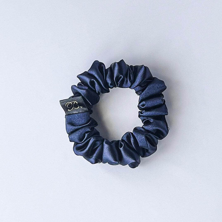 Satin Scrunchie in Navy