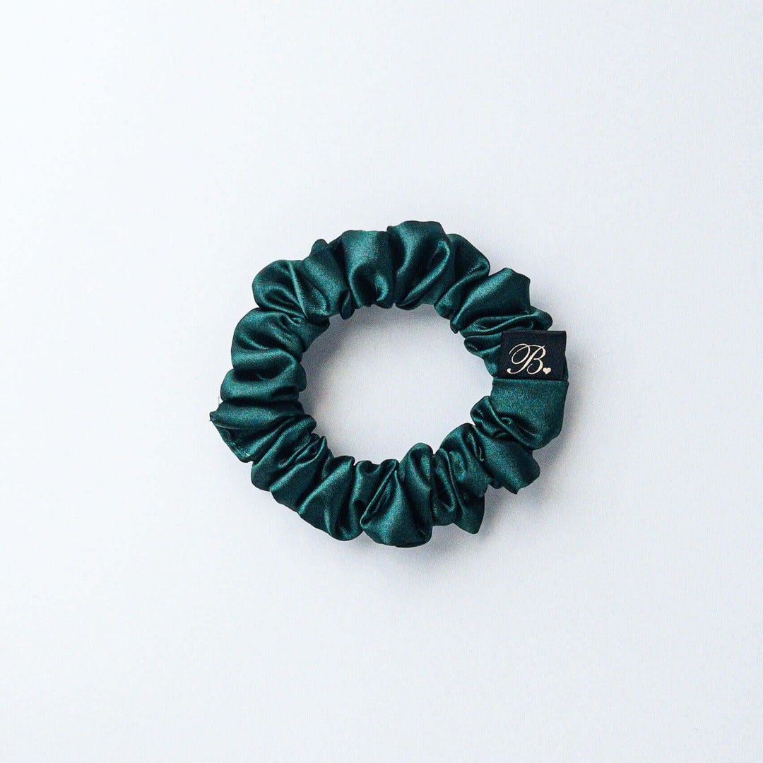Satin Scrunchie in Hunter