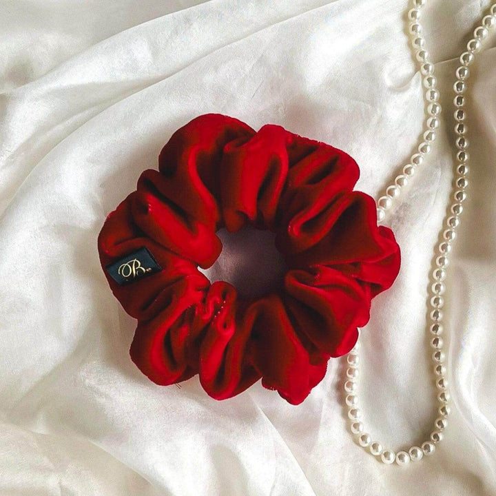 Microvelvet Scrunchie in Scarlet