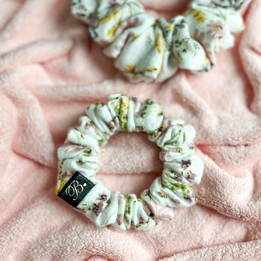 Flannel Scrunchie in Vintage Nightgown