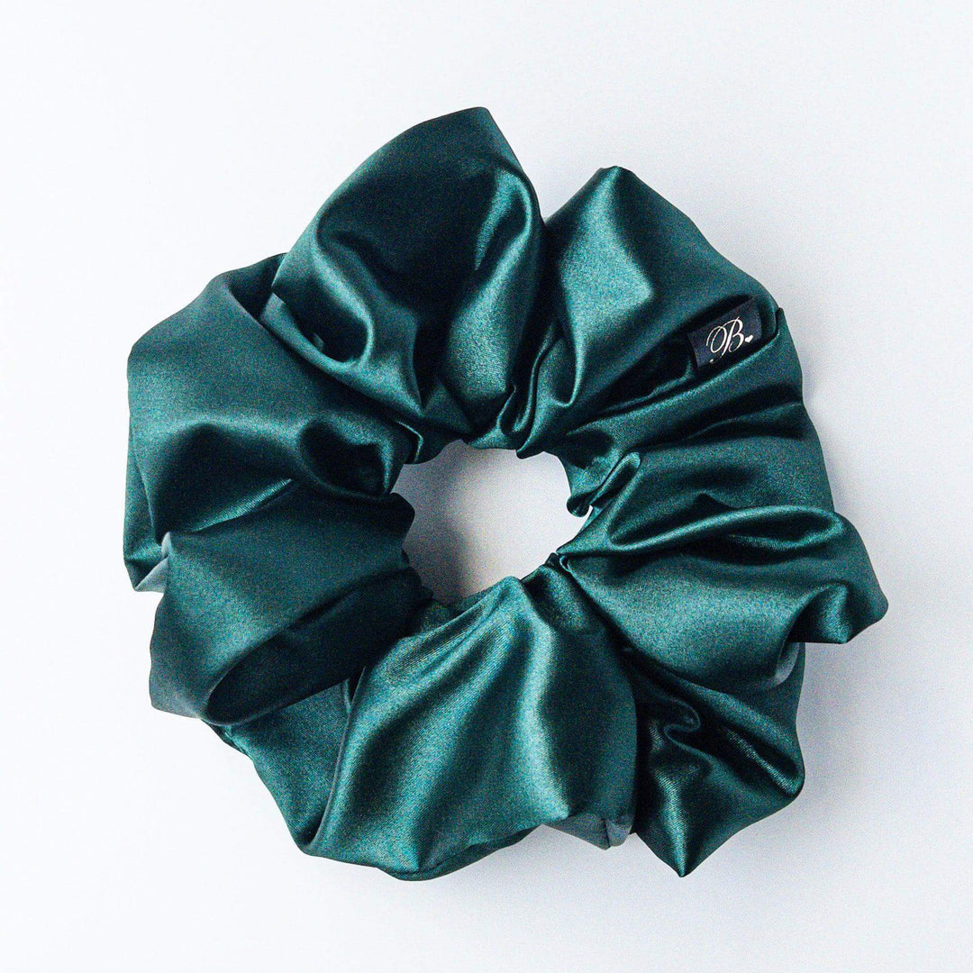 Satin Scrunchie in Hunter