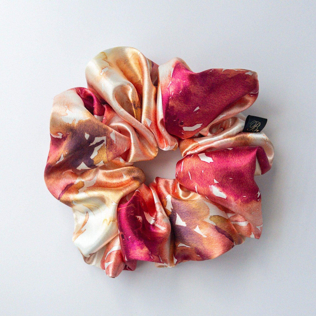 Silky Scrunchie in Peach Sangria