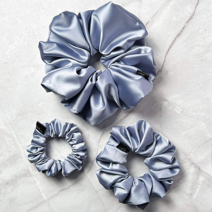 Satin Scrunchie in Celeste