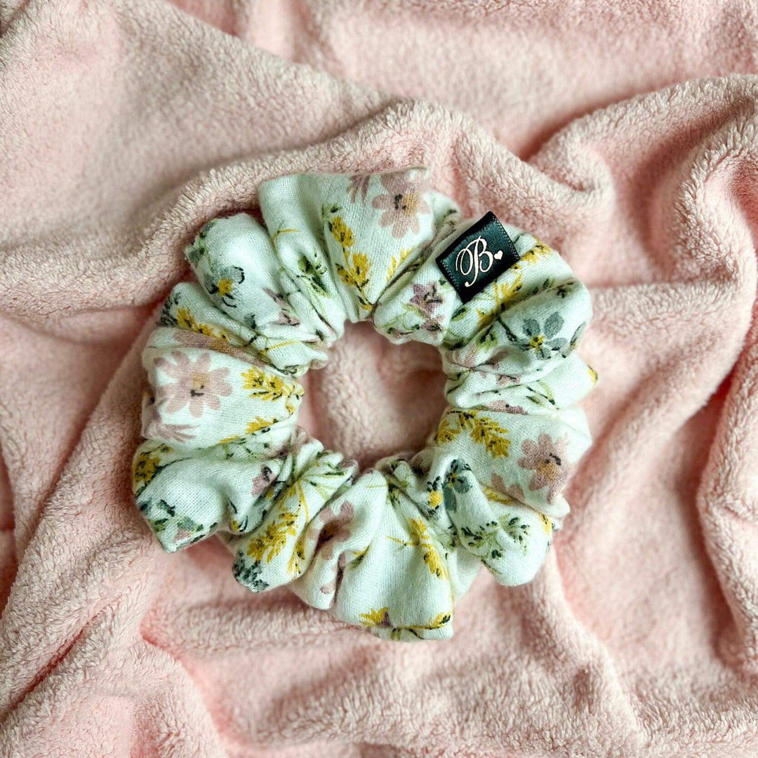 Flannel Scrunchie in Vintage Nightgown