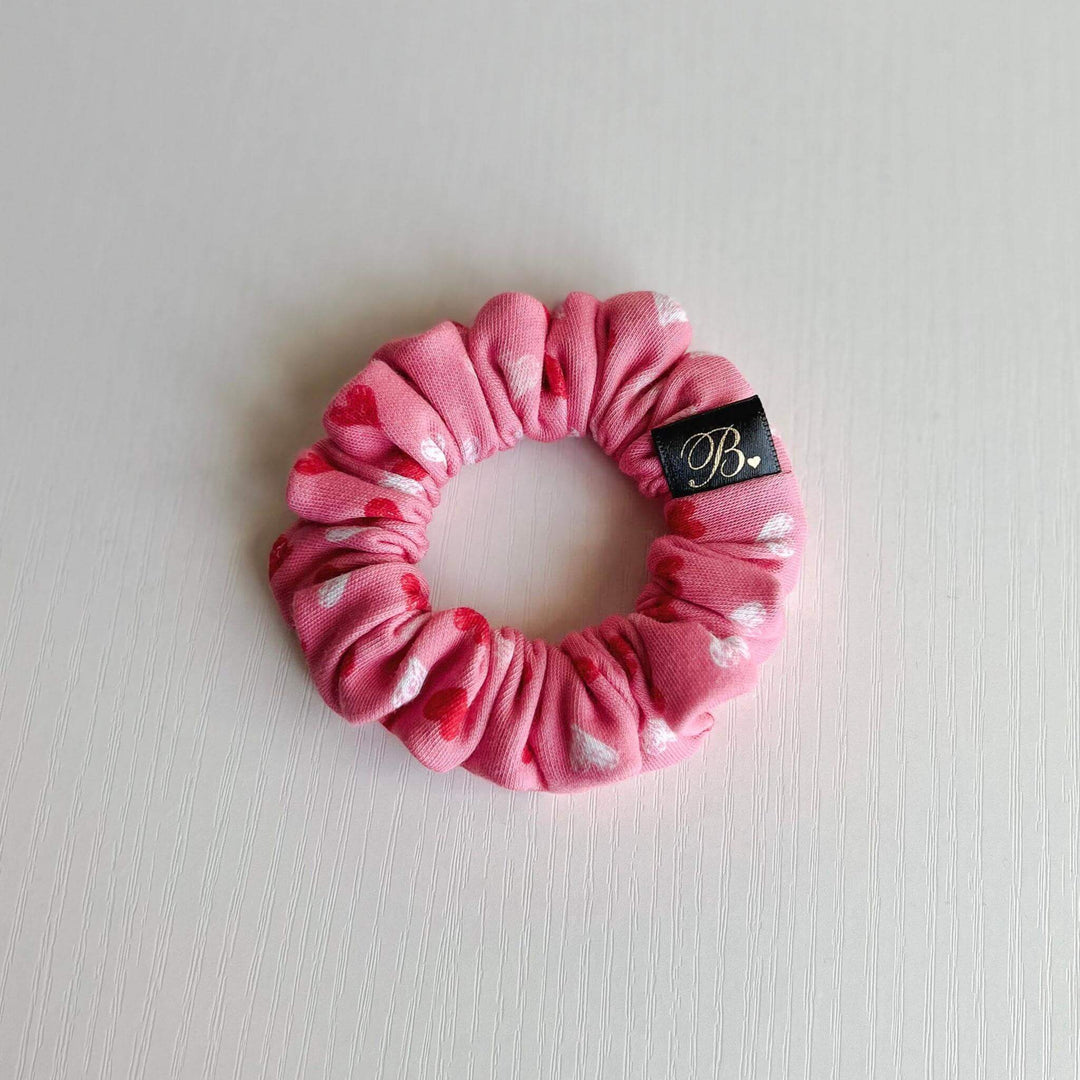 Cotton Knit Scrunchie in Sweetheart