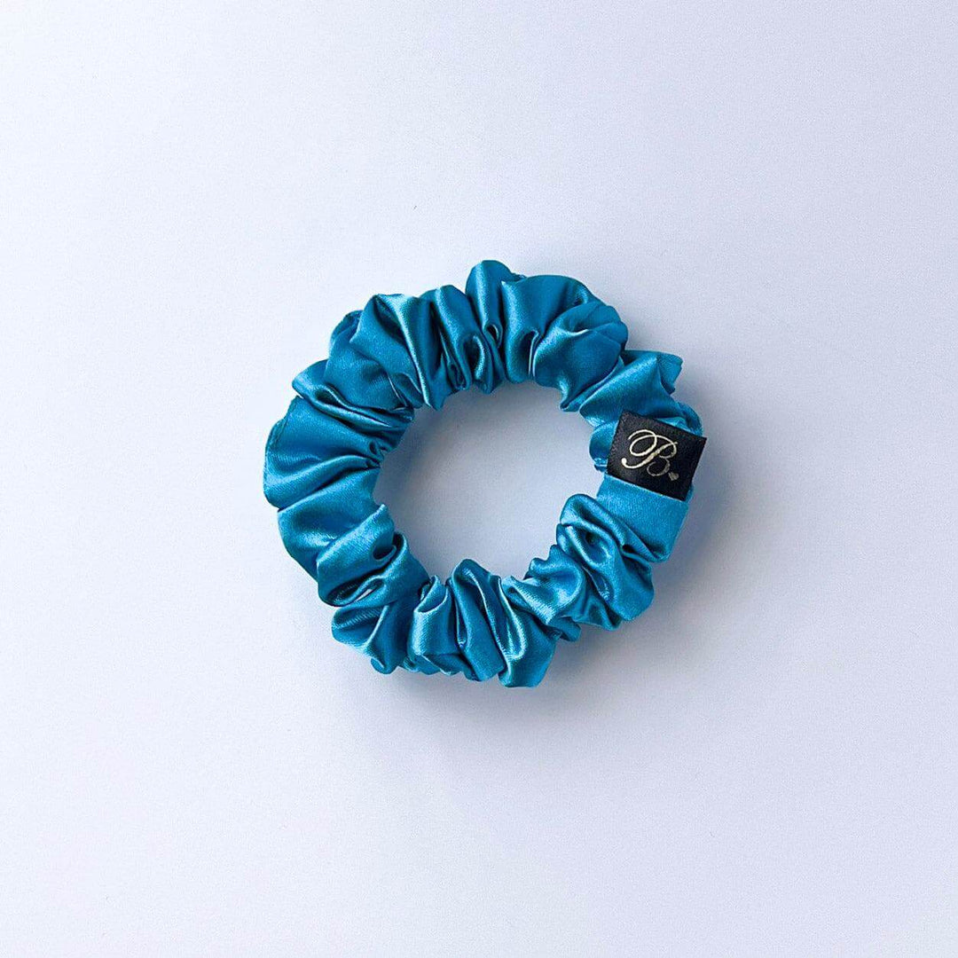 Satin Scrunchie in Ocean Blue
