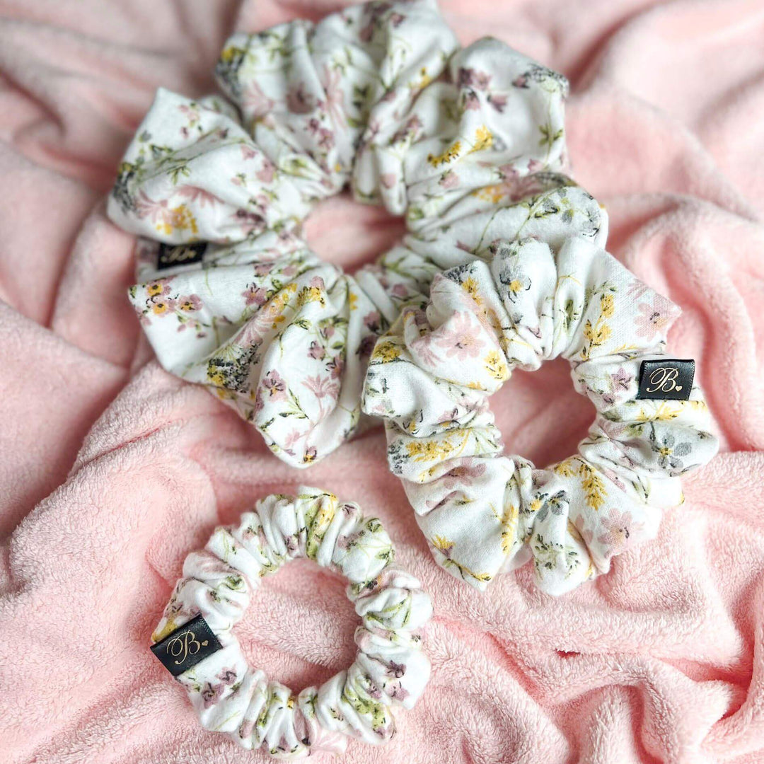 Flannel Scrunchie in Vintage Nightgown