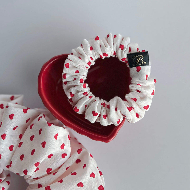 Cotton Scrunchie in Dainty Heart