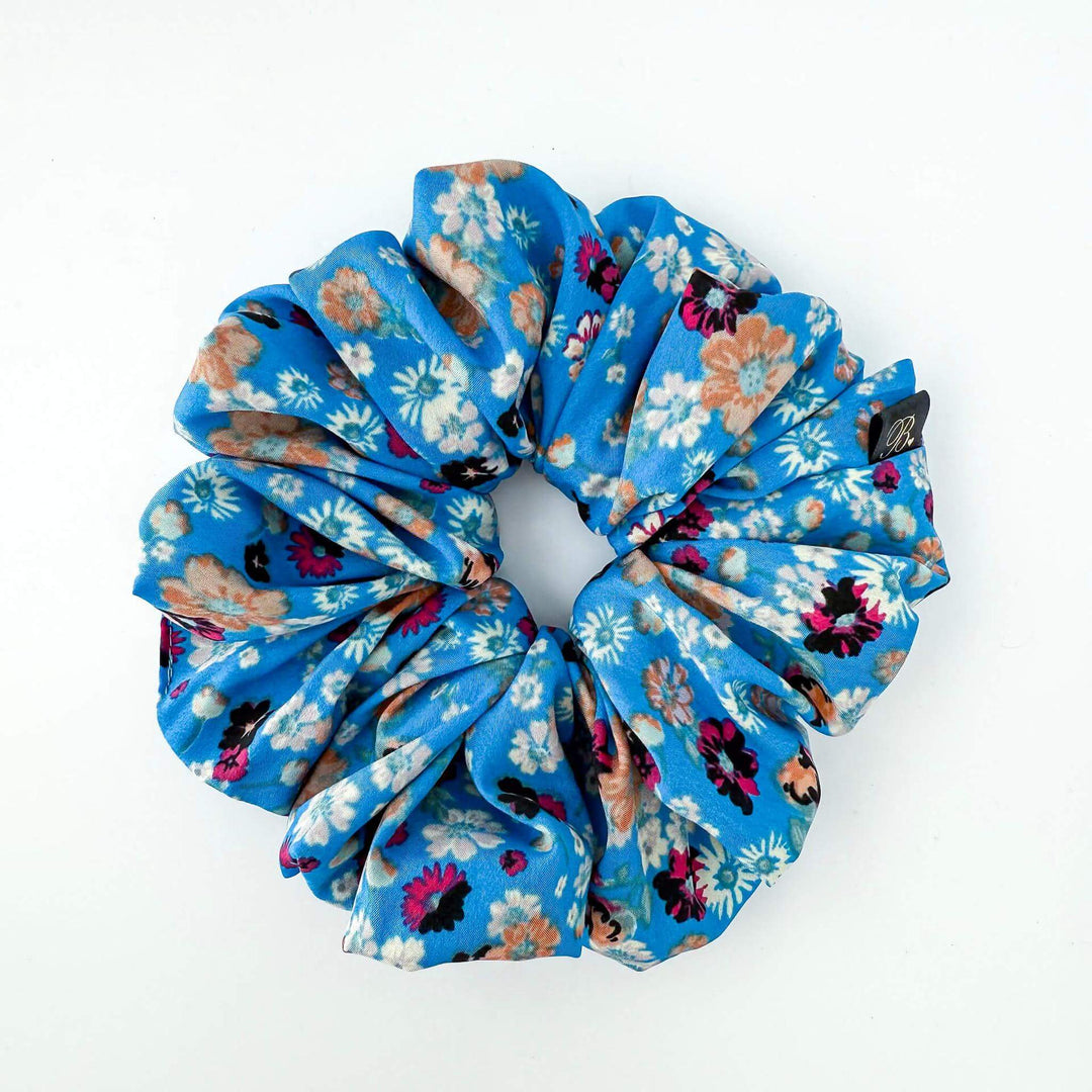 Silky Scrunchie in Azure Floral