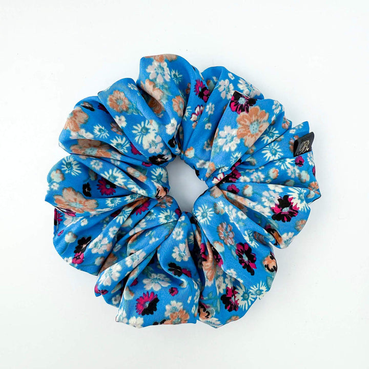 Silky Scrunchie in Azure Floral