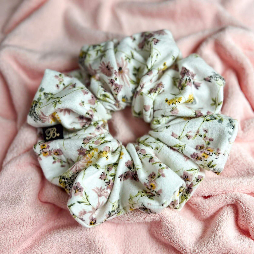 Flannel Scrunchie in Vintage Nightgown