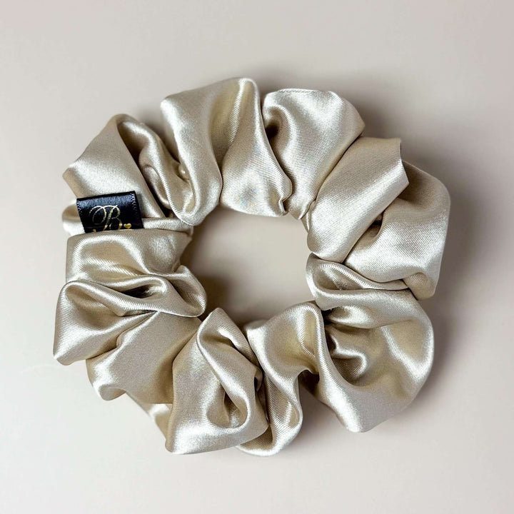 Satin Scrunchie in Champagne