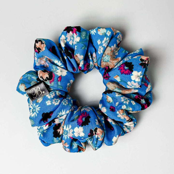 Silky Scrunchie in Azure Floral