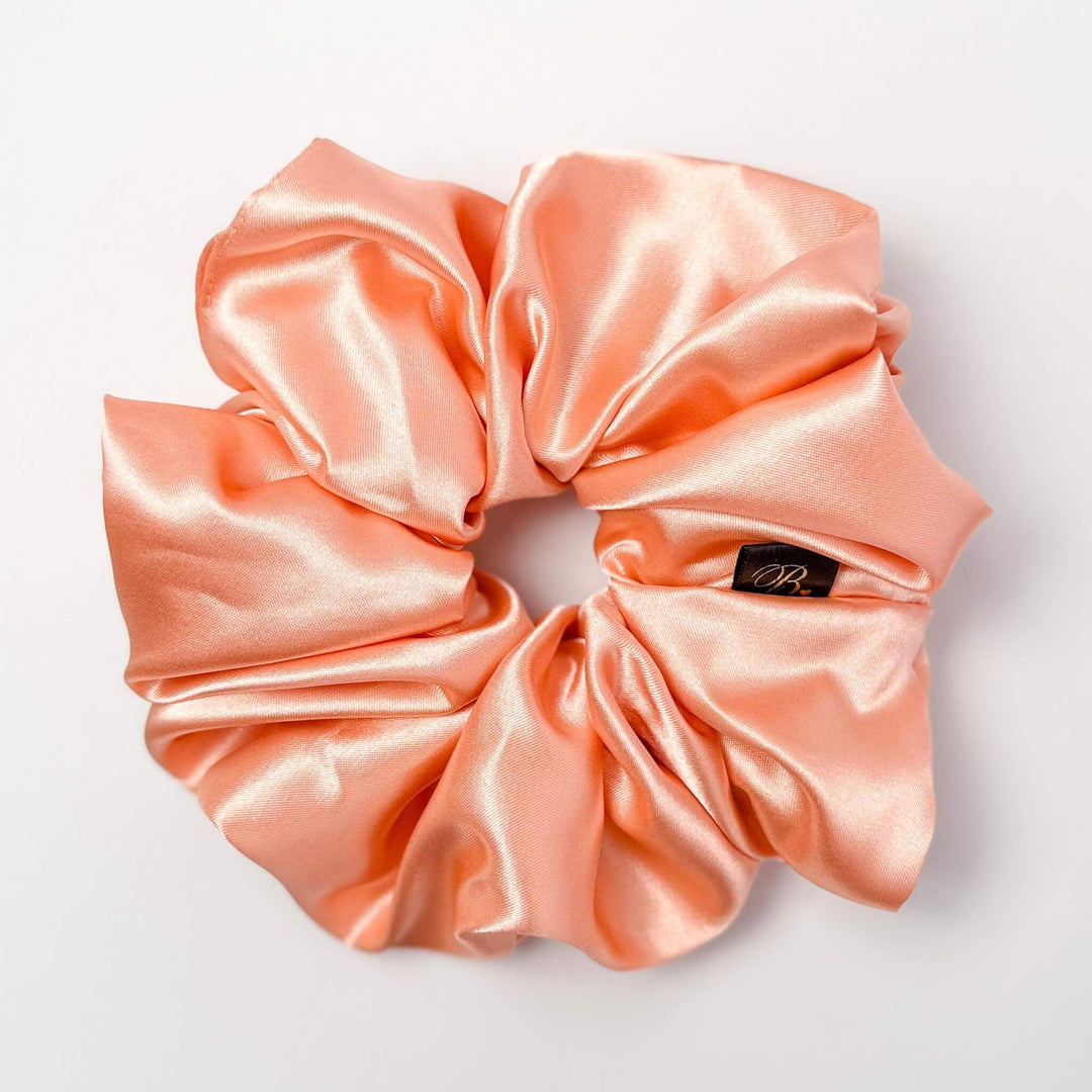 Satin Scrunchie in Peach