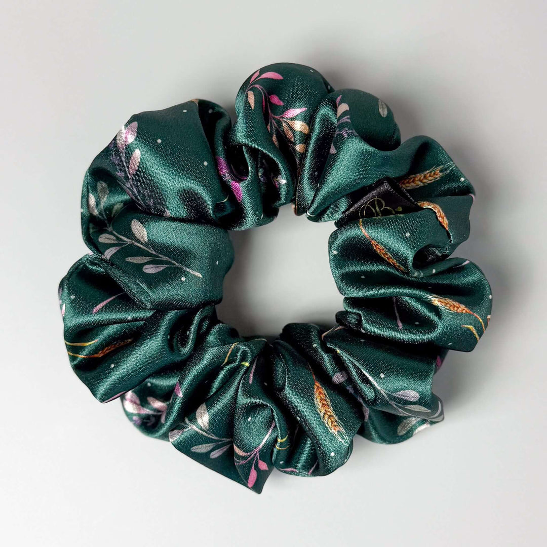 Silky Scrunchie in Midnight Garden