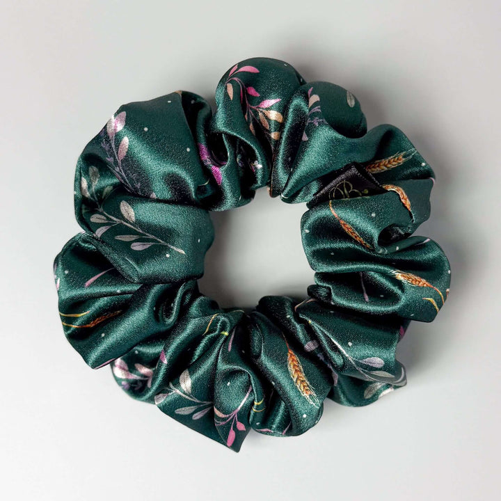 Silky Scrunchie in Midnight Garden