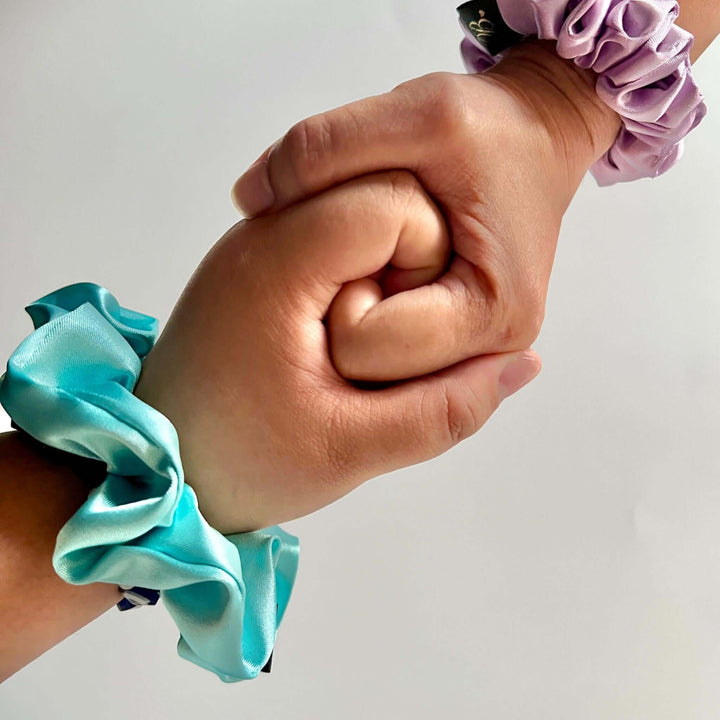 Satin Scrunchie in Tiffany