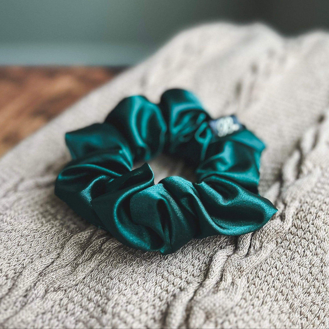Satin Scrunchie in Hunter