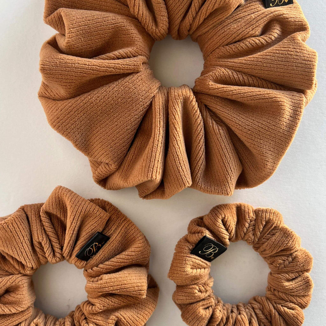 Softest Ribbed Scrunchie in Caramel