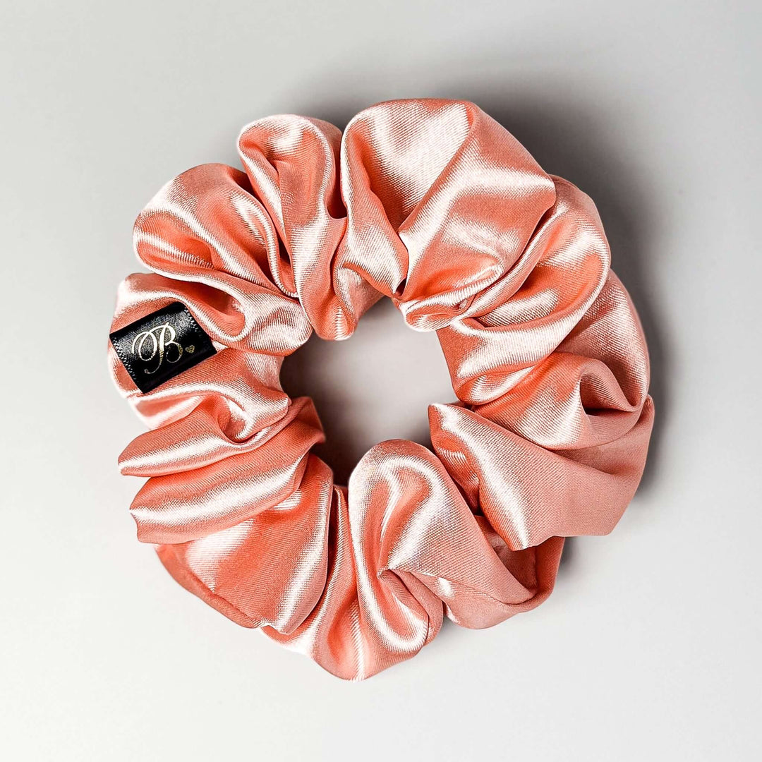 Satin Scrunchie in Peach