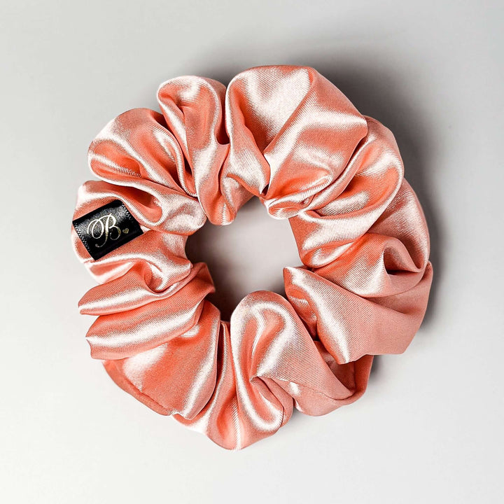 Satin Scrunchie in Peach