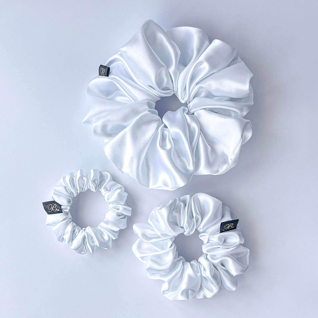 Satin Scrunchie in Angel