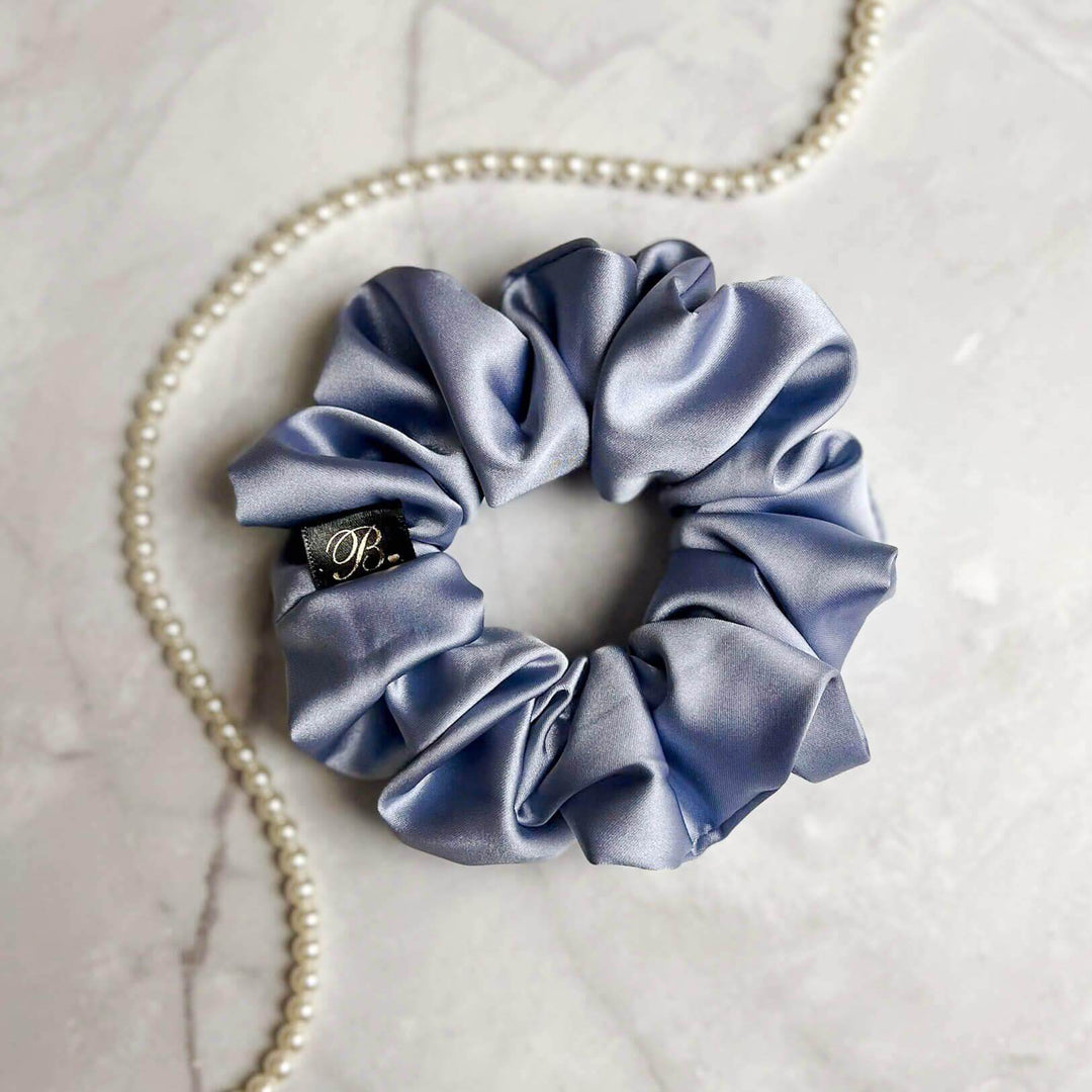 Satin Scrunchie in Celeste