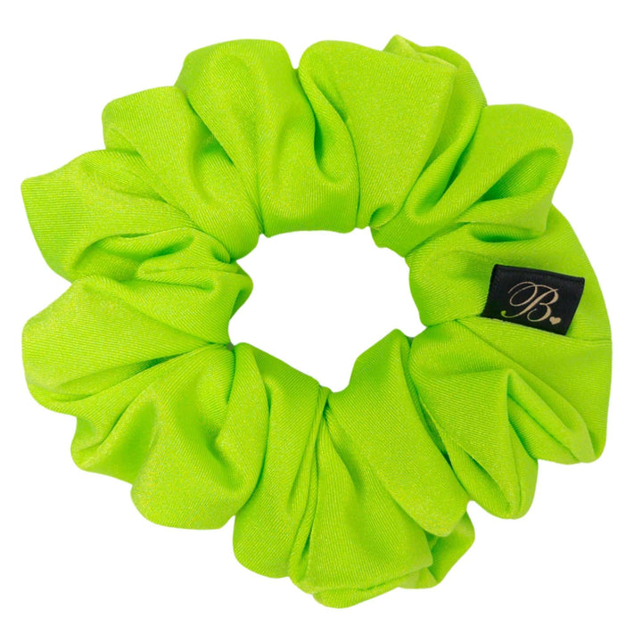Neon green swim scrunchie