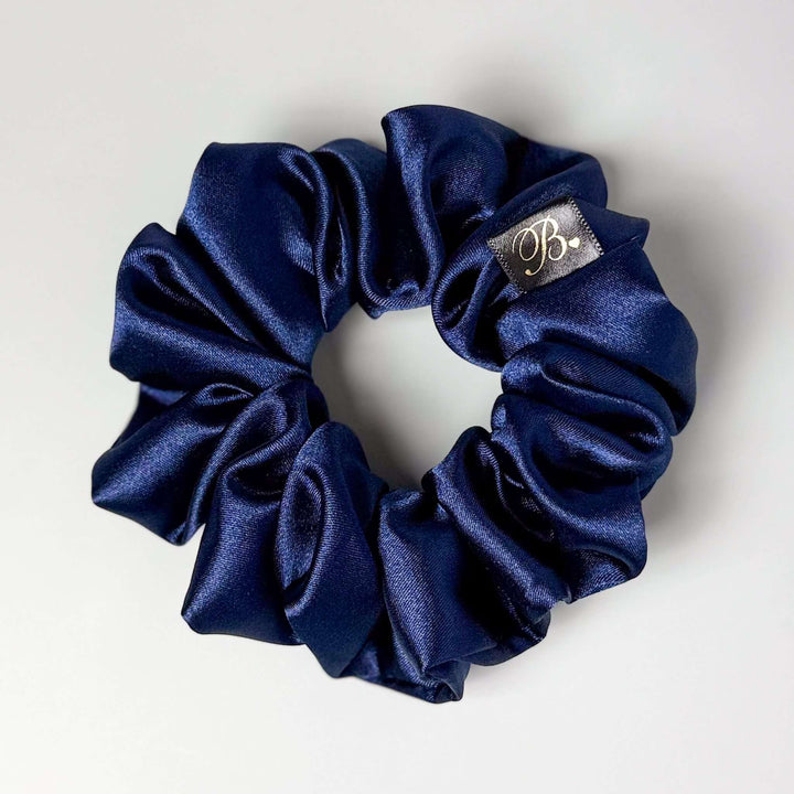 Satin Scrunchie in Navy