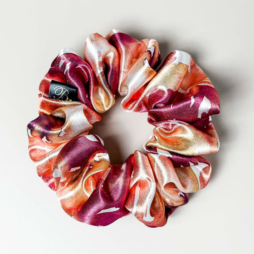 Silky Scrunchie in Peach Sangria