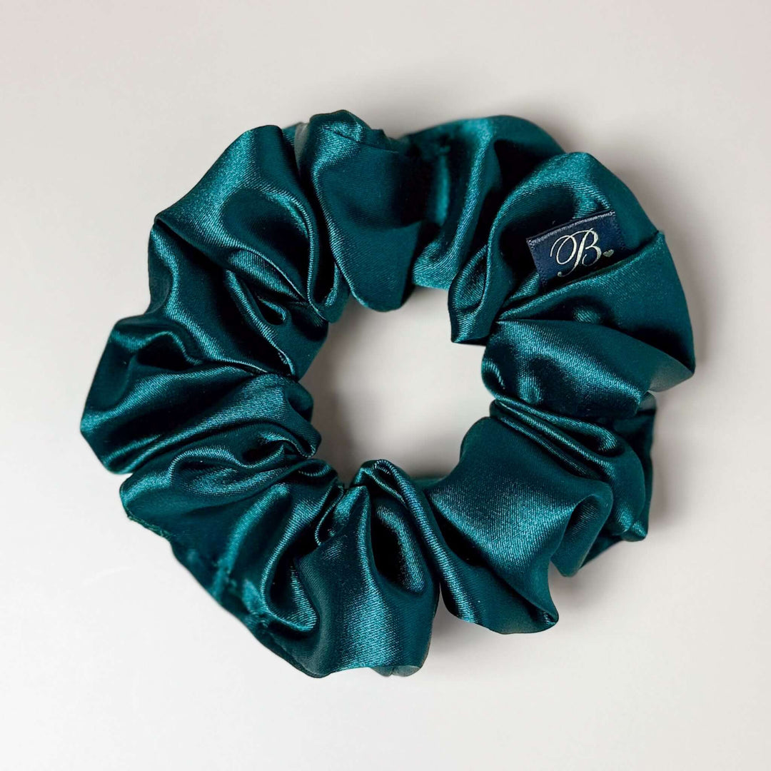 Satin Scrunchie in Hunter