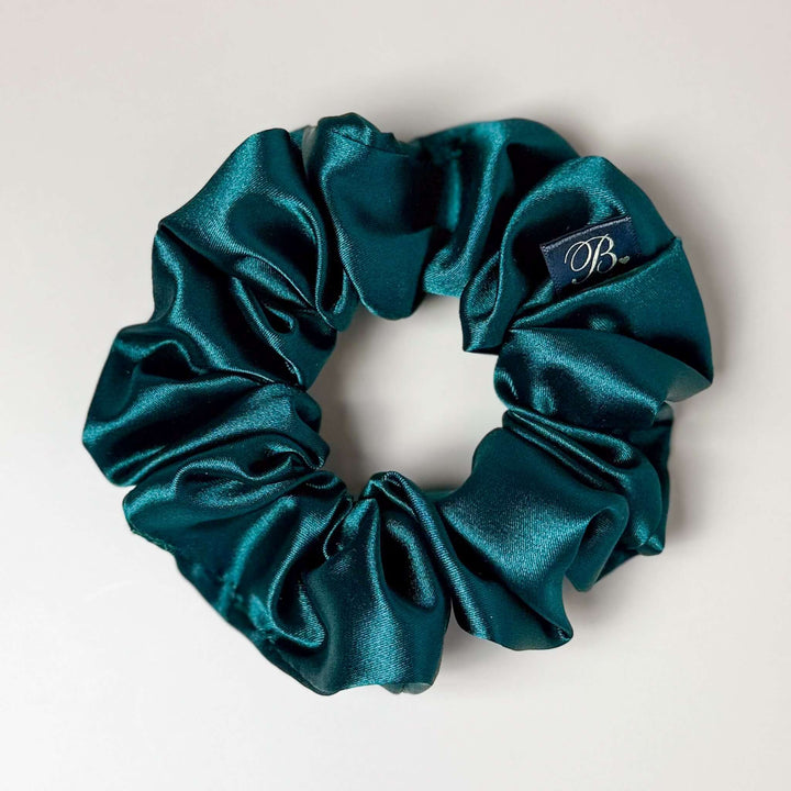 Satin Scrunchie in Hunter