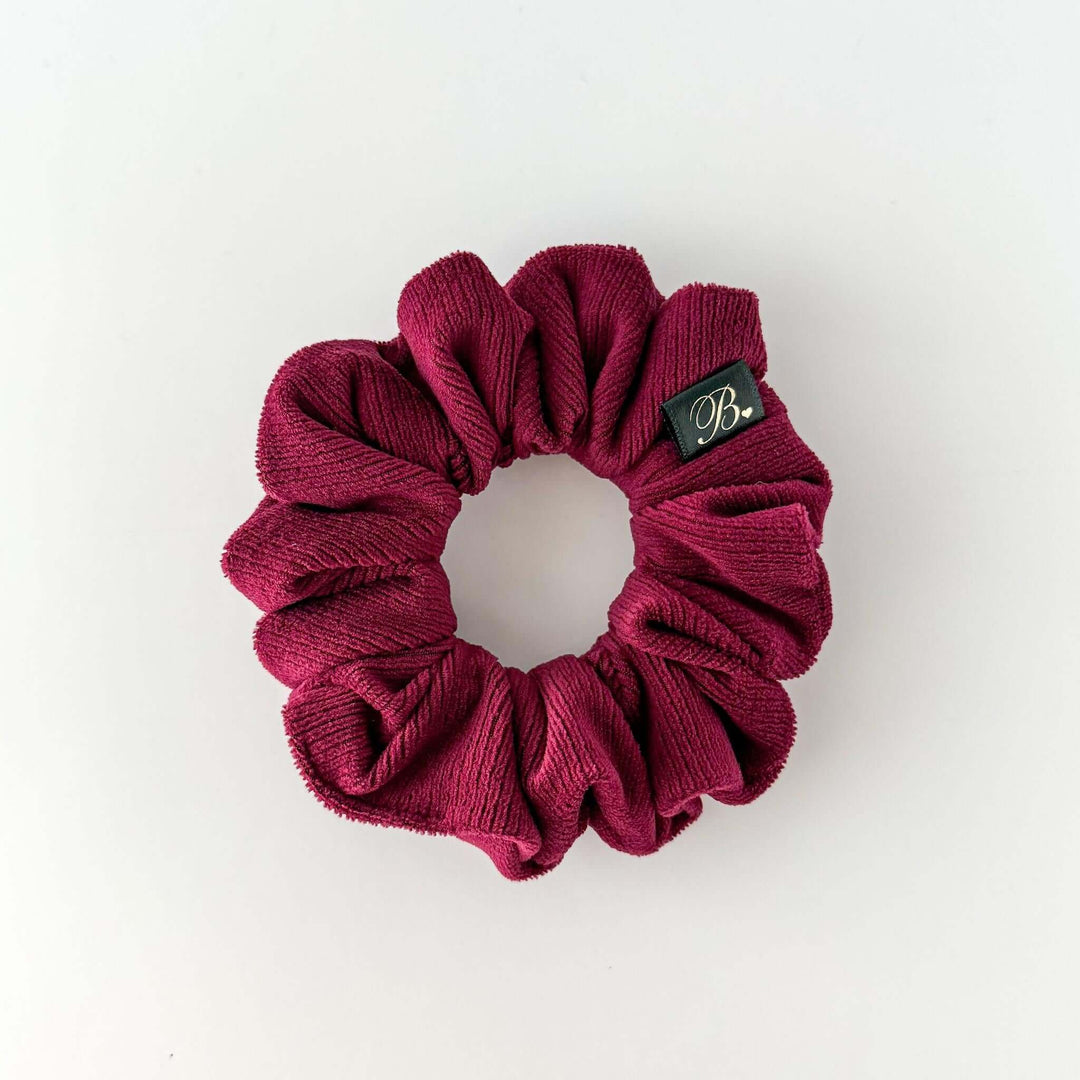 Softest Ribbed Scrunchie in Burgundy