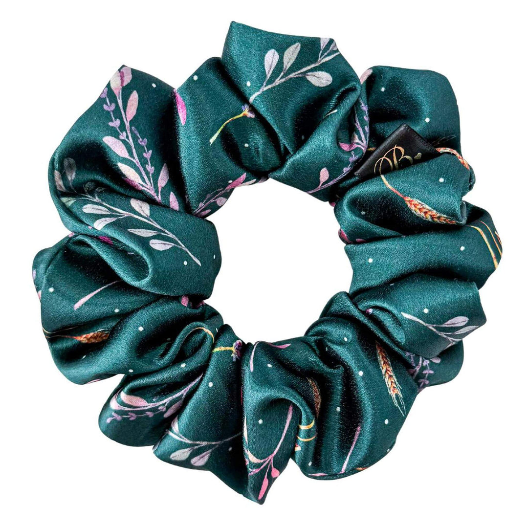 Silky Scrunchie in Midnight Garden