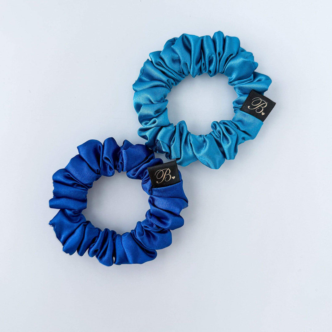 Satin Scrunchie in Ocean Blue