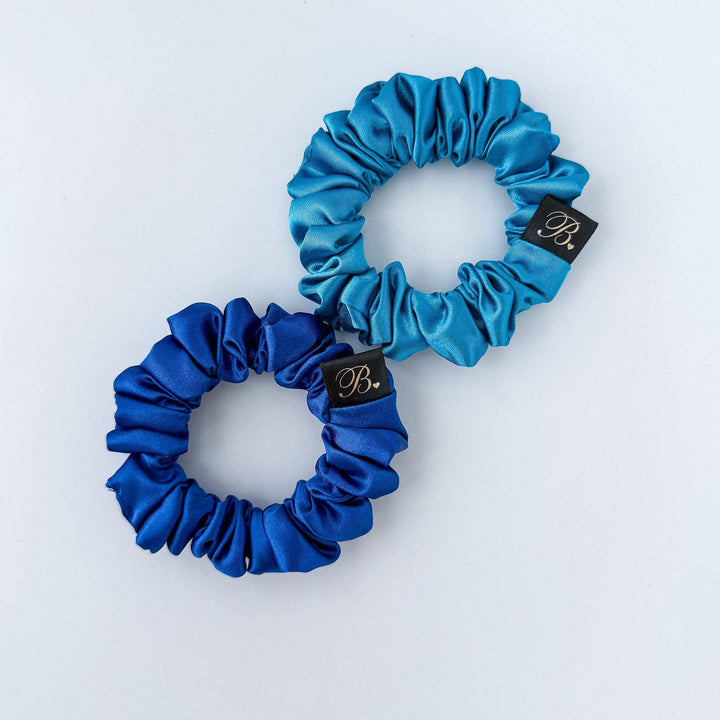 Satin Scrunchie in Ocean Blue