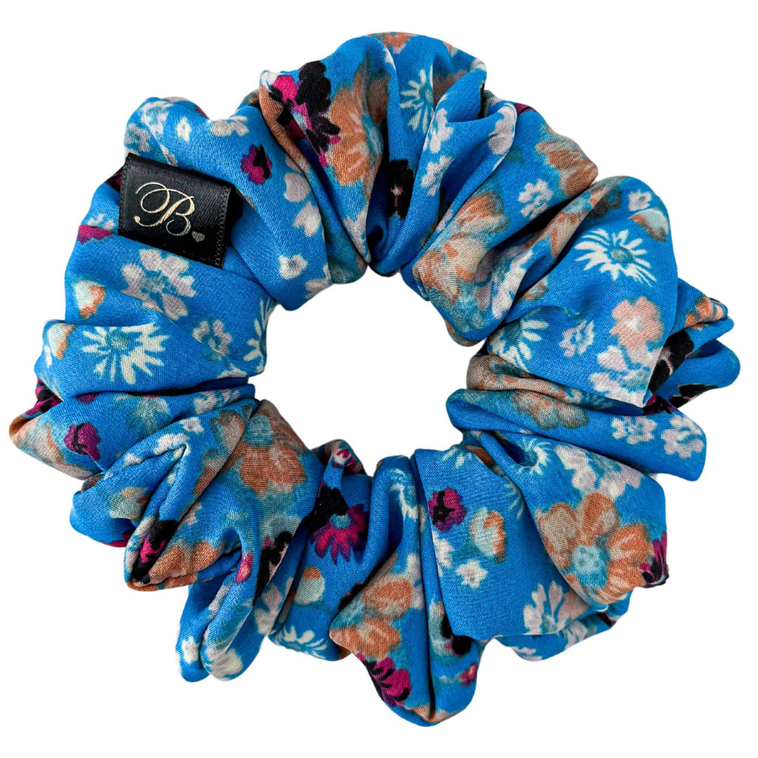 Silky Scrunchie in Azure Floral