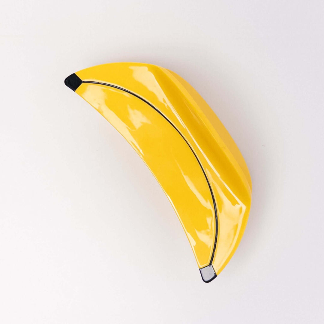 Yellow whimsical banana hair claw