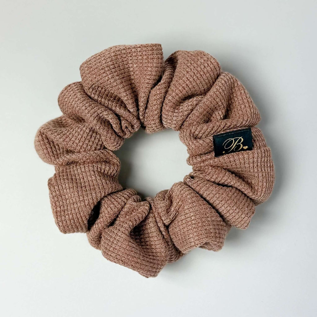 Waffle Scrunchie in Hazelnut