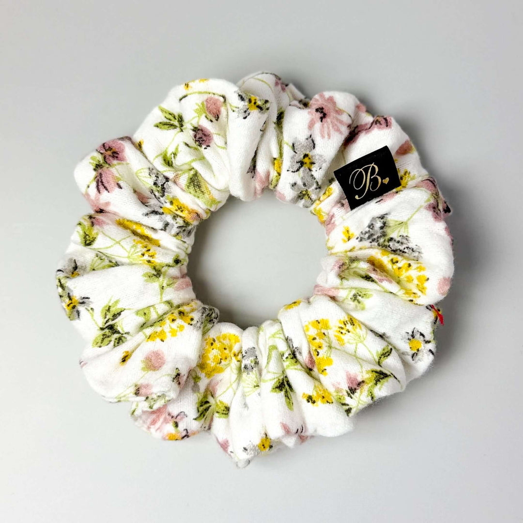 Flannel Scrunchie in Vintage Nightgown