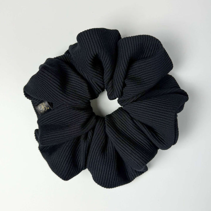 Ribbed Scrunchie in Black