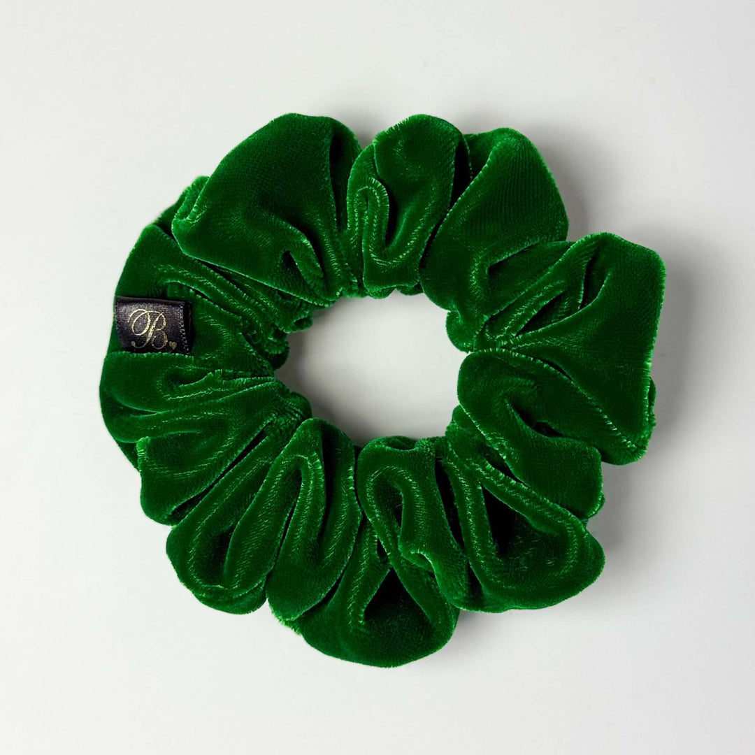 Microvelvet Scrunchie in Green Goddess