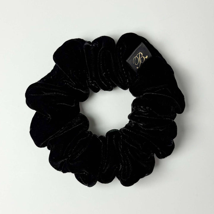 Microvelvet Scrunchie in Jet Black