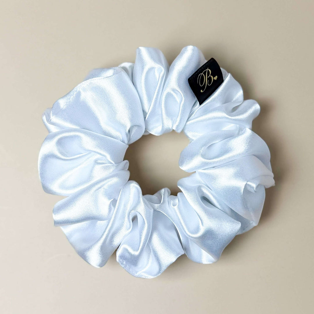 Satin Scrunchie in Angel